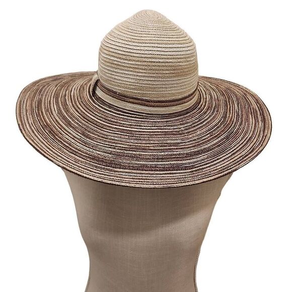 Cruise Club Womens Brown Polyester Pull On Sun Protection Wide-Brimmed Straw Hat - Picture 12 of 12